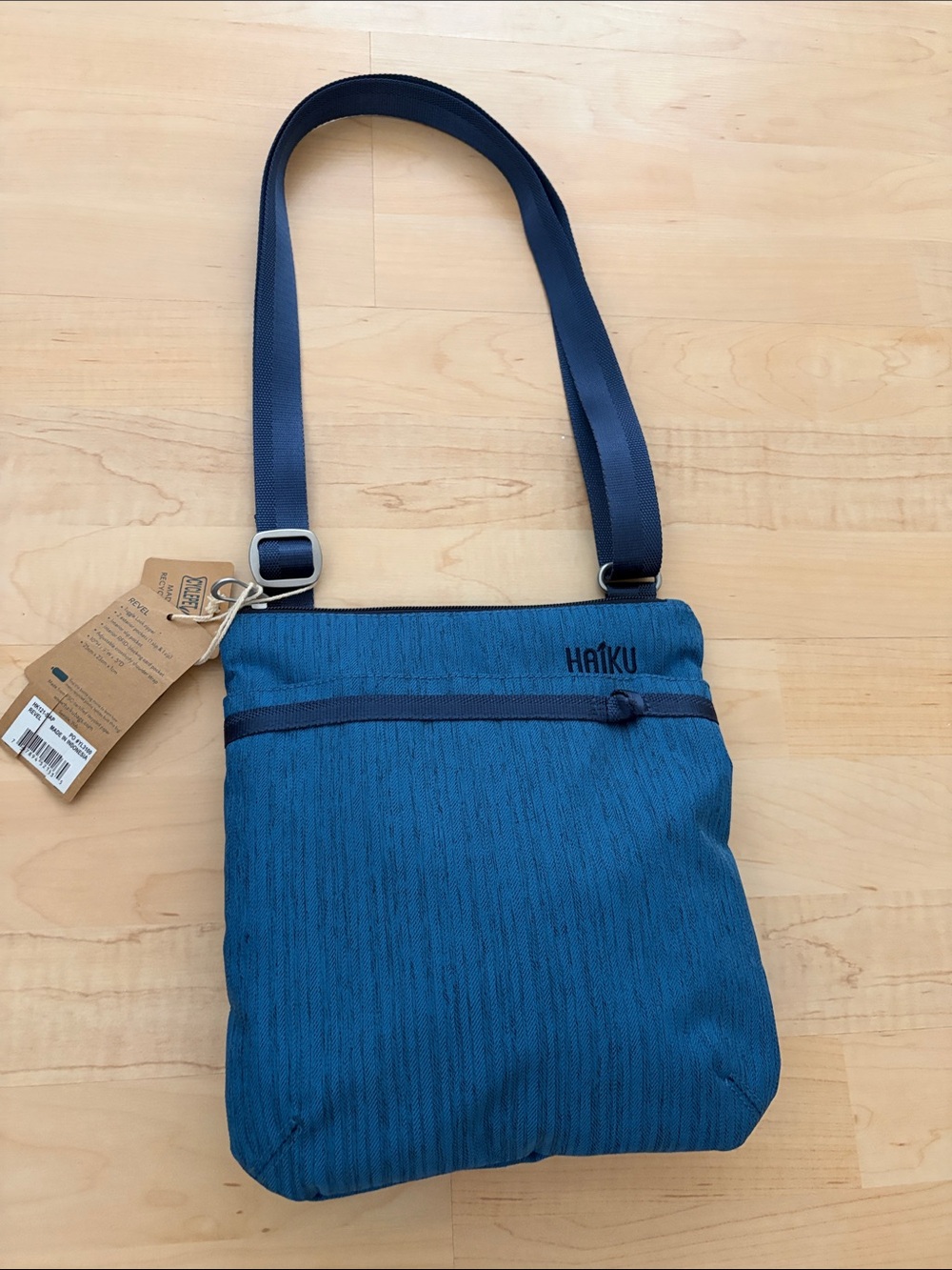 NWT Haiku RFID Revel Crossbody Bag Lightweight Travel Purse Blue